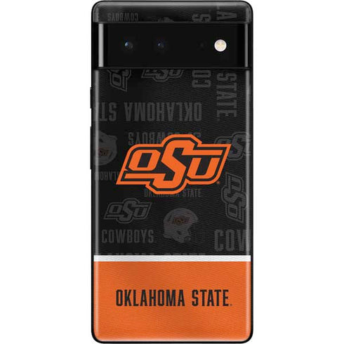 Oklahoma State University Split Jersey Google Pixel 6 Skin